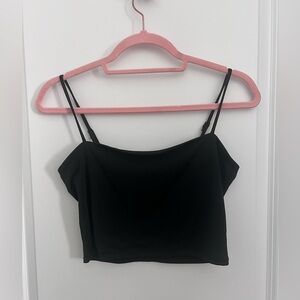 Express Women’s Black Spaghetti Strap  Crop Top Size M